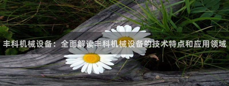 金年会信誉至上 | 金字招牌：丰科机械设备：全面解读丰科机械设备的技术特点和应用领域