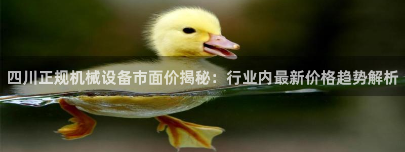 金年会app平台有人玩过吗：四川正规机械设备市面价揭秘：行业内最新价格趋势解析