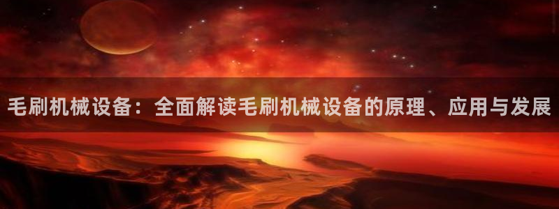 金年会官方网站入口网址：毛刷机械设备：全面解读毛刷机械设备的原理、应用与发展