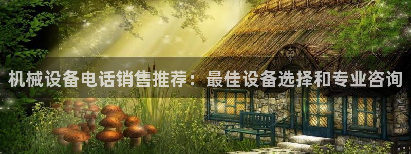 金年会电子官网下载：机械设备电话销售推荐：最佳设备选择和专业咨询