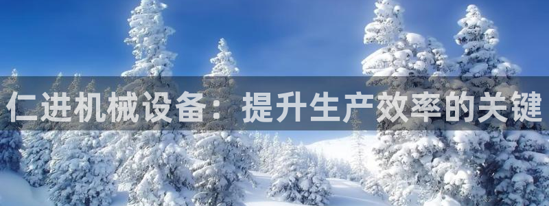 金年会官方入口登录：仁进机械设备：提升生产效率的关键