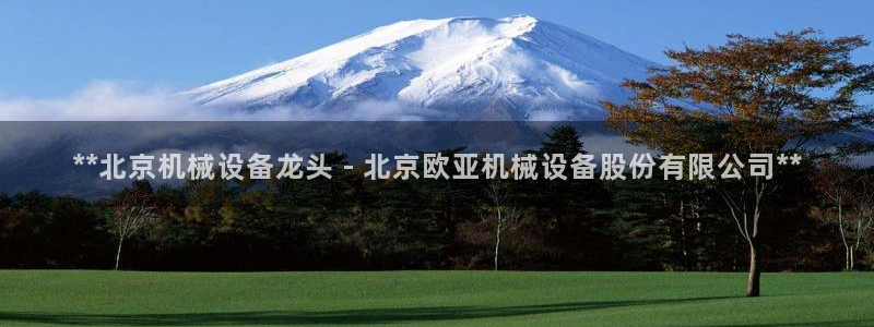 金年会app官网：**北京机械设备龙头 - 北京欧亚机械设备股份有限公司**