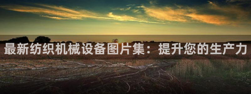 金年会官方娱乐app下载安卓：最新纺织机械设备图片集：提升您的生产力
