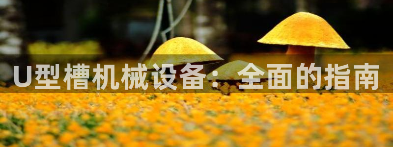 金年会官方在线登录网站：U型槽机械设备：全面的指南