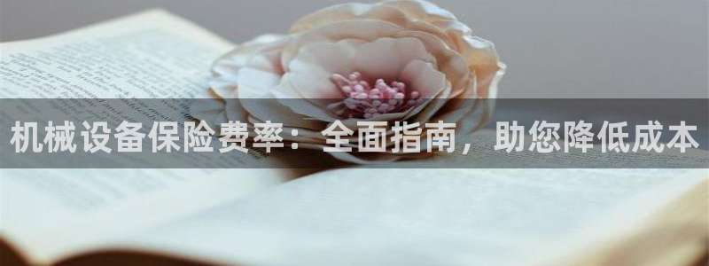 金年会网站拒绝出款怎么办理：机械设备保险费率：全面指南，助您降低成本