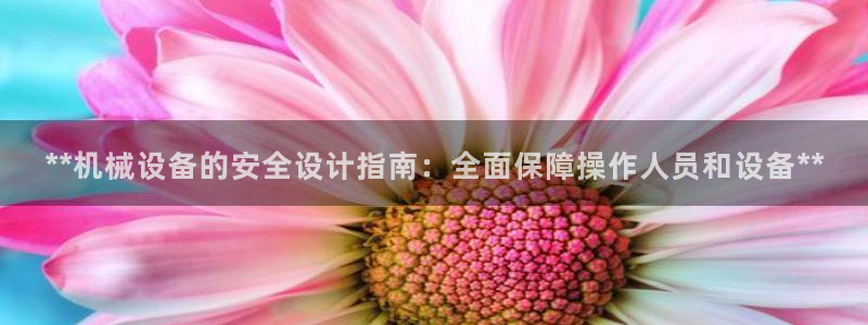 金年会体育下载APP：**机械设备的安全设计指南：全面保障操作人员和设备**