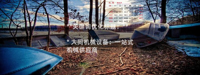 金年会网站：**关键词优化标题：**

* 大同机械设备：一站式
机械供应商