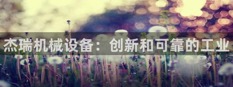 金年会app登录官网：杰瑞机械设备：创新和可靠的工业
