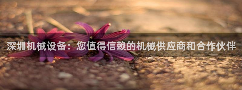 金年会官方app下载官网：深圳机械设备：您值得信赖的机械供应商和合作伙伴