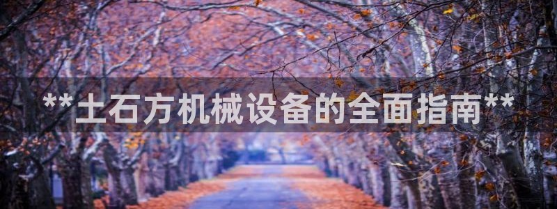 金年会体育app官网下载：**土石方机械设备的全面指南**