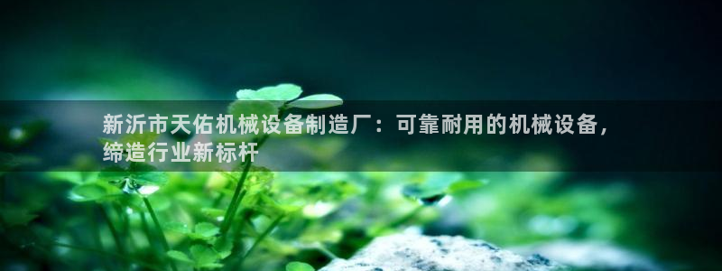 金年会官方网站入口登录网：新沂市天佑机械设备制造厂：可靠耐用的机械设备，
缔造行业新标杆