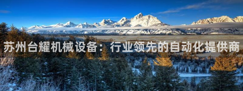 金年会体育官方：苏州台耀机械设备：行业领先的自动化提供商