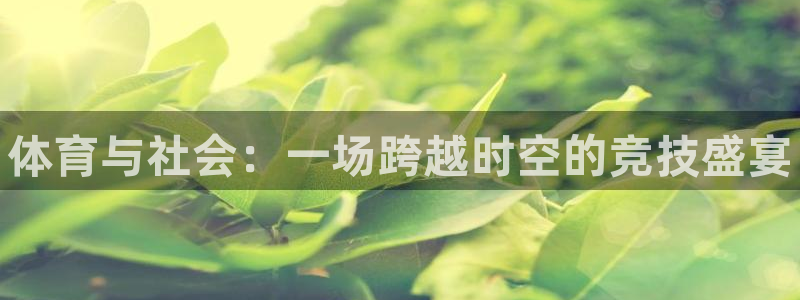 3377体育官网：体育与社会：一场跨越时空的竞技盛宴